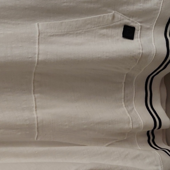 AMERICAN EAGLE OUTFITTERS Nautical White and Navy Long Sleeve Hoodie - Picture 3 of 10